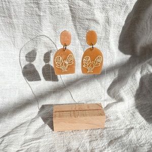 Handmade Floral Pink Earrings